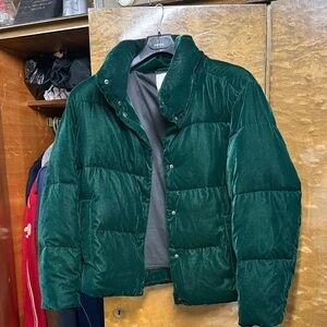 Zara Emerald Green Puffer Jacket